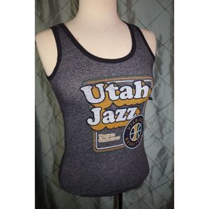 NWT Majestic Threads Women Small Utah Jazz NBA Western Basketball Tank Top‎